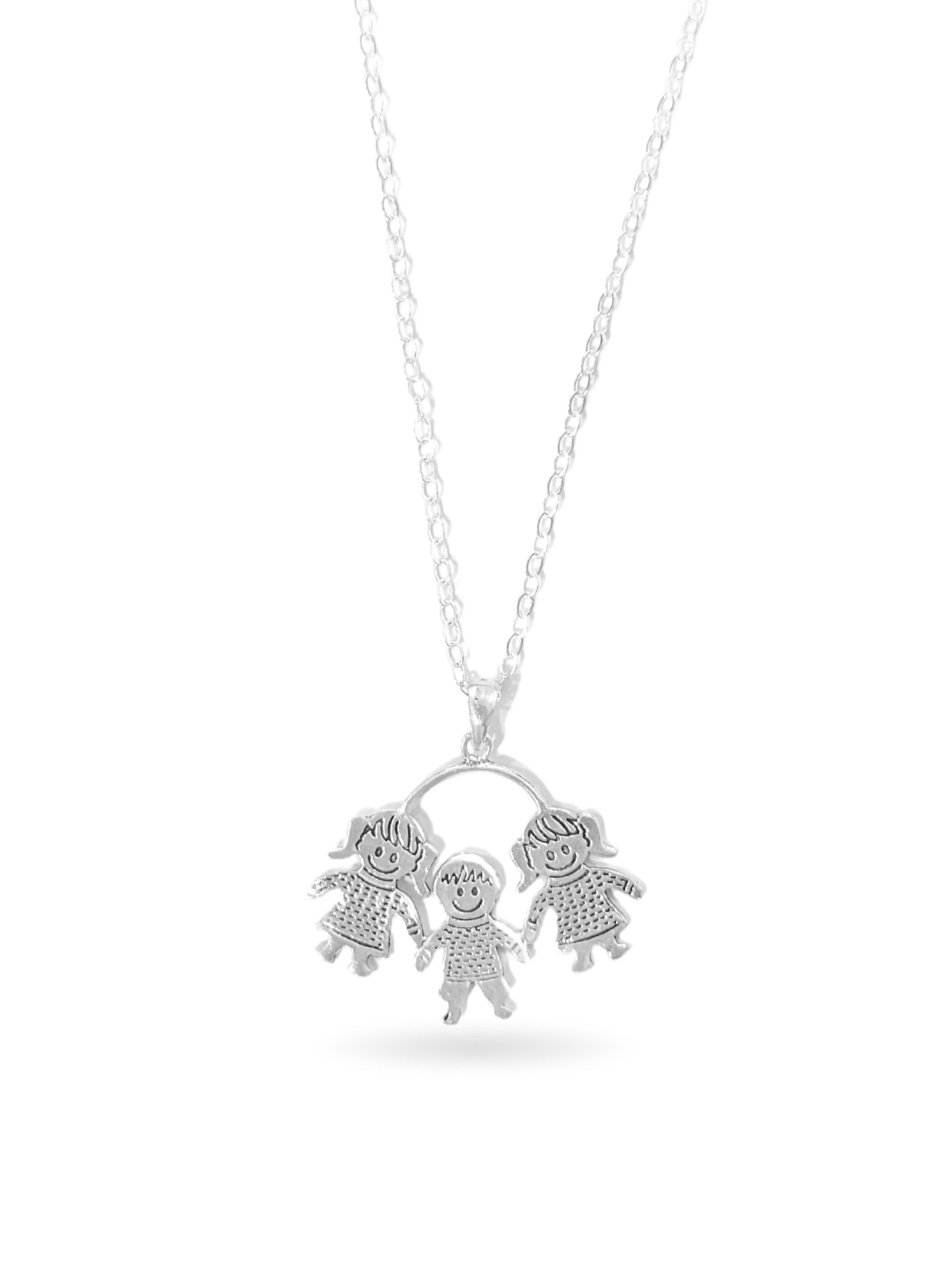 Collar Familia de Tres Corazones