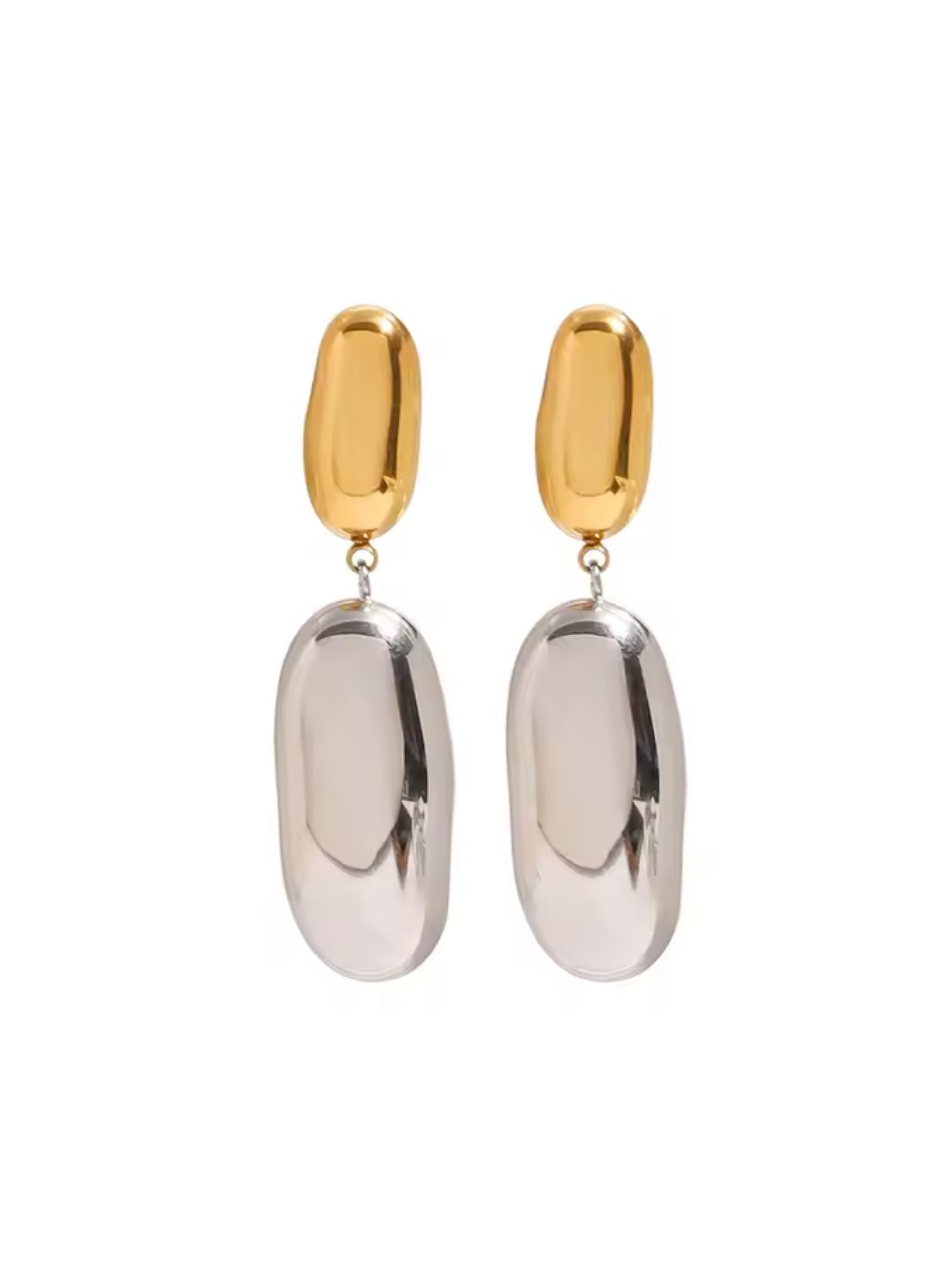 Pendientes Óvalo Bicolor